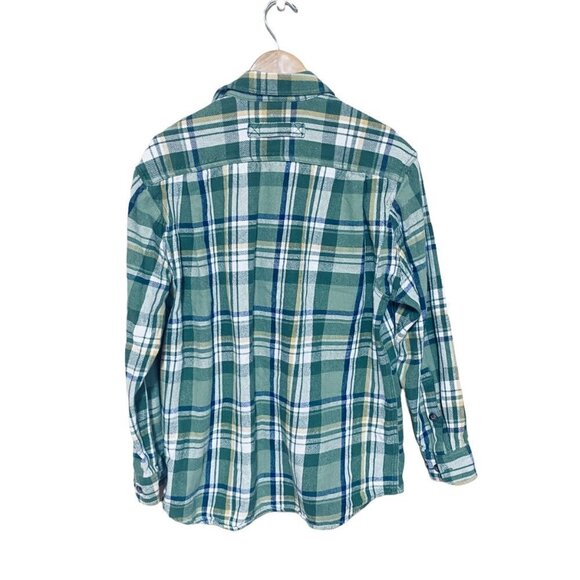 Duluth Trading Mens Shirt Size Medium Green Plaid Buttons Up Collared Top - Picture 7 of 7